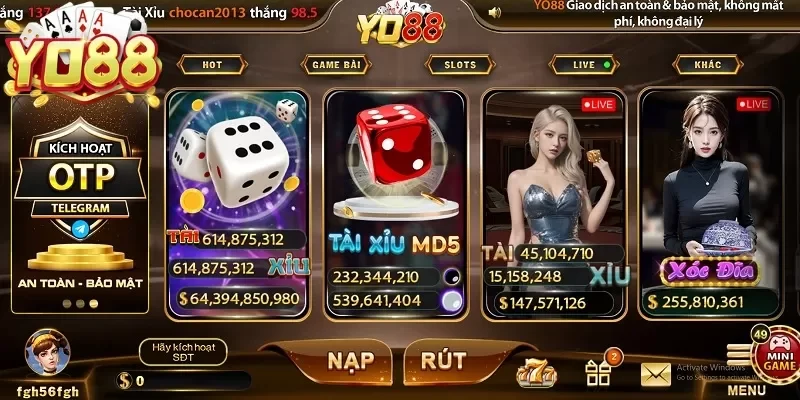 Giới thiệu thông tin cổng game bài YO88